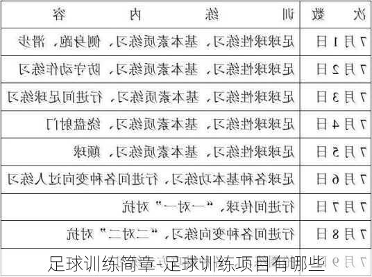 足球训练简章-足球训练项目有哪些