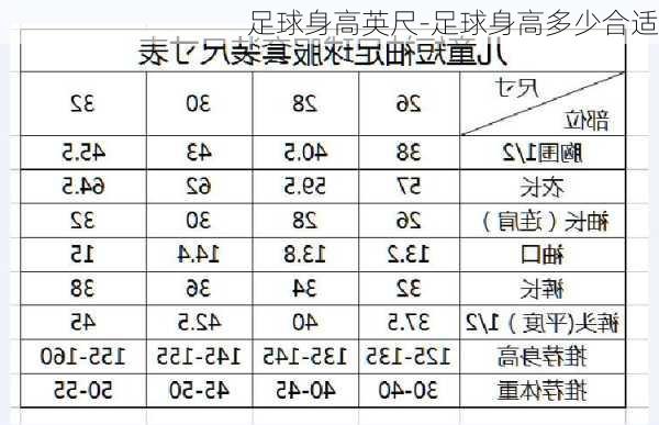 足球身高英尺-足球身高多少合适