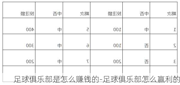 足球俱乐部是怎么赚钱的-足球俱乐部怎么赢利的