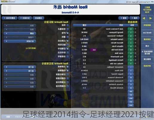 足球经理2014指令-足球经理2021按键