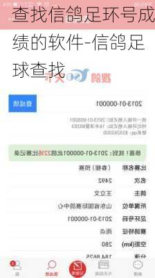 查找信鸽足环号成绩的软件-信鸽足球查找