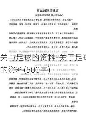 关与足球的资料-关于足球的资料(500字)