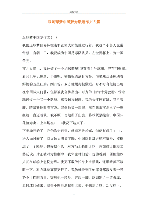 我的梦想踢足球-我的梦想踢足球演讲稿