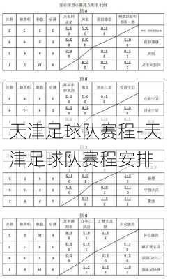 天津足球队赛程-天津足球队赛程安排