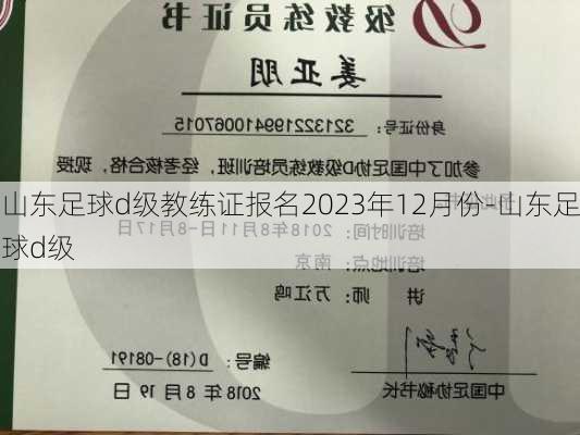 山东足球d级教练证报名2023年12月份-山东足球d级