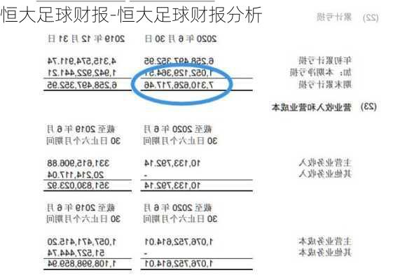 恒大足球财报-恒大足球财报分析