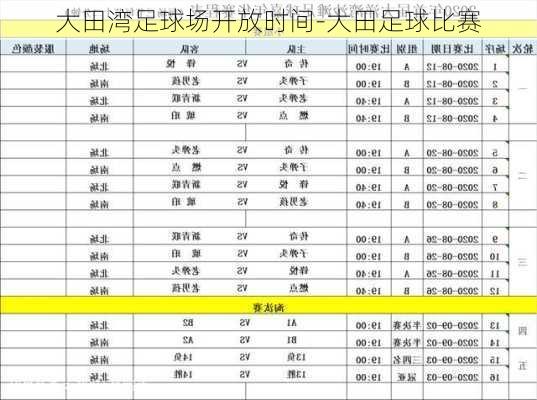 大田湾足球场开放时间-大田足球比赛