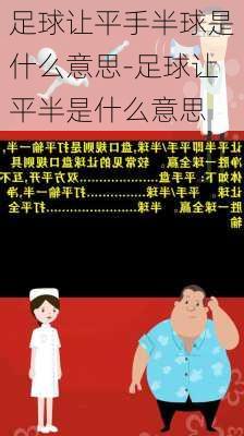 足球让平手半球是什么意思-足球让平半是什么意思