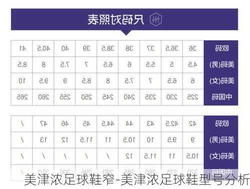 美津浓足球鞋窄-美津浓足球鞋型号分析