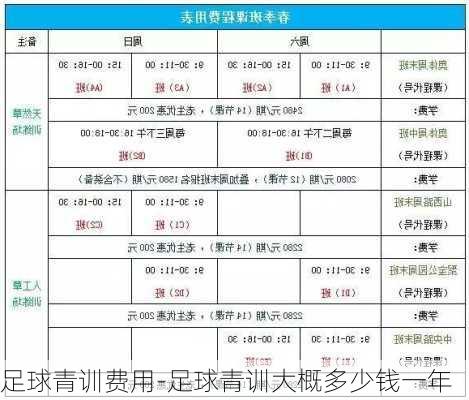 足球青训费用-足球青训大概多少钱一年