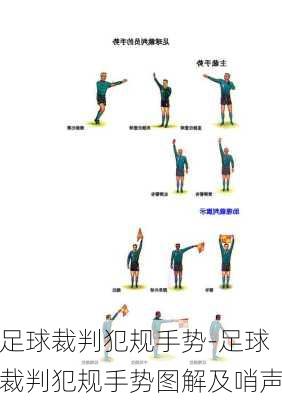 足球裁判犯规手势-足球裁判犯规手势图解及哨声