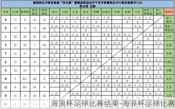 海浪杯足球比赛结果-海浪杯足球比赛