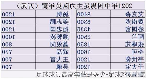 足球球员最高年薪是多少-足球球员之最