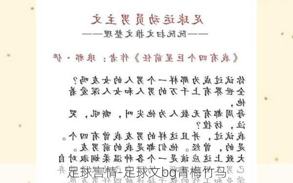 足球言情-足球文bg青梅竹马