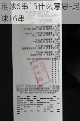 足球6串15什么意思-足球16串一